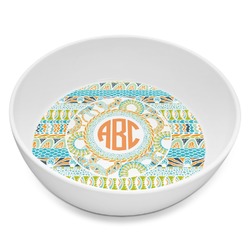 Teal Ribbons & Labels Melamine Bowl - 8 oz (Personalized)