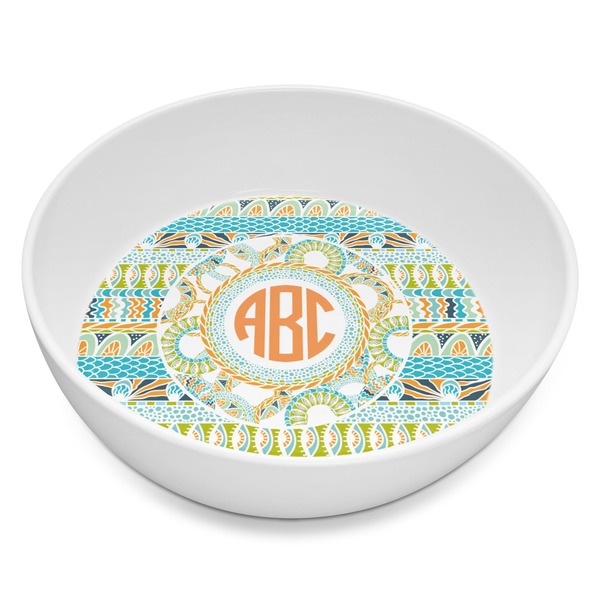 Custom Teal Ribbons & Labels Melamine Bowl - 8 oz (Personalized)