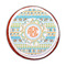 Teal Ribbons & Labels Printed Icing Circle - Medium - On Cookie