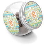 Teal Ribbons & Labels Puppy Treat Jar (Personalized)