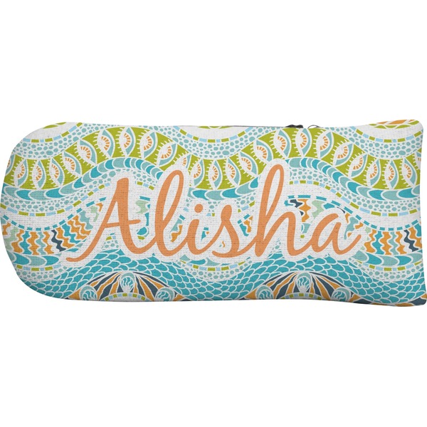 Teal Ribbons & Labels Putter Cover (Front)