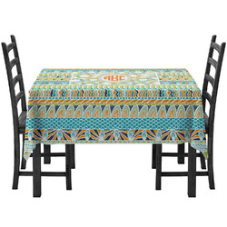 Teal Ribbons & Labels Tablecloth (Personalized)