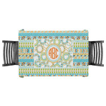 Teal Ribbons & Labels Tablecloth - 58"x58" (Personalized)