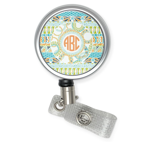Custom Teal Ribbons & Labels Retractable Badge Reel (Personalized)