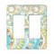 Teal Ribbons & Labels Rocker Light Switch Covers - Double - MAIN