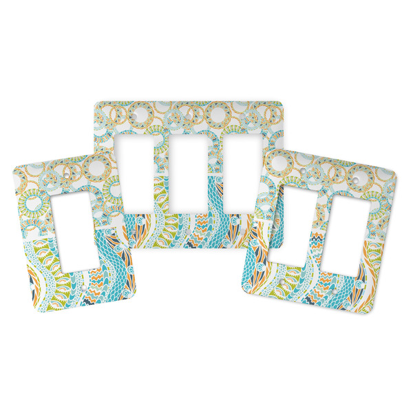 Teal Ribbons & Labels Rocker Light Switch Covers - Parent - ALL VARIATIONS