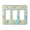 Teal Ribbons & Labels Rocker Light Switch Covers - Triple - MAIN