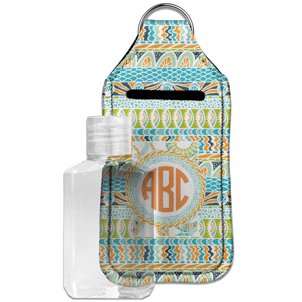 Custom Teal Ribbons & Labels Hand Sanitizer & Keychain Holder - Large (Personalized)