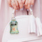 Teal Ribbons & Labels Sanitizer Holder Keychain - Small (LIFESTYLE)