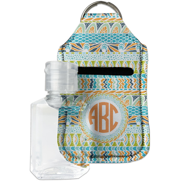 Custom Teal Ribbons & Labels Hand Sanitizer & Keychain Holder (Personalized)