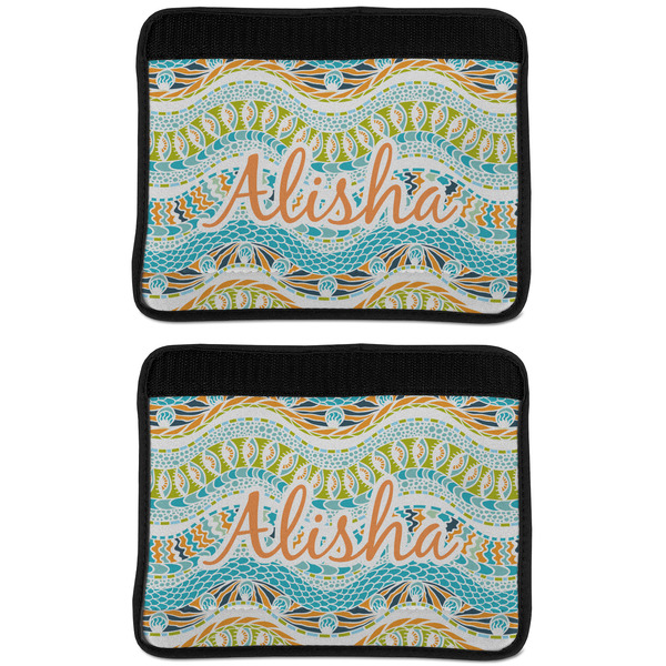 Teal Ribbons & Labels Seat Belt Cover (APPROVAL Update)