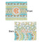 Teal Ribbons & Labels Security Blanket - Front & Back View
