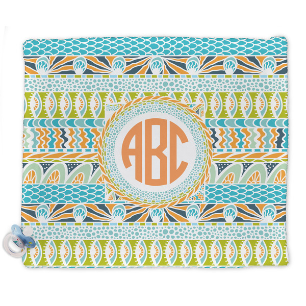 Custom Teal Ribbons & Labels Security Blanket (Personalized)