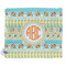 Teal Ribbons & Labels Security Blanket - Front View