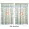 Teal Ribbons & Labels Sheer Curtains