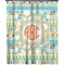 Teal Ribbons & Labels Shower Curtain 70x90