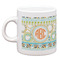 Teal Ribbons & Labels Single Shot Espresso Cup - Single Front