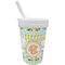 Teal Ribbons & Labels Sippy Cup with Straw (Personalized)