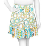 Teal Ribbons & Labels Skater Skirt - X Small