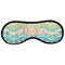 Teal Ribbons & Labels Sleeping Eye Mask - Front Large