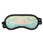 Teal Ribbons & Labels Sleeping Eye Mask (Personalized)