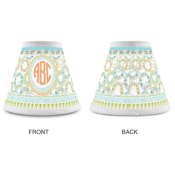 Teal Ribbons & Labels Small Chandelier Lamp - Approval