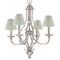 Teal Ribbons & Labels Small Chandelier Shade - LIFESTYLE (on chandelier)