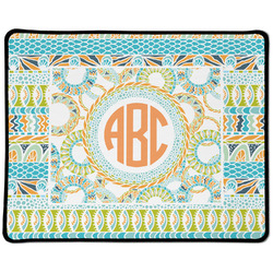 Teal Ribbons & Labels Large Gaming Mouse Pad - 12.5" x 10" (Personalized)