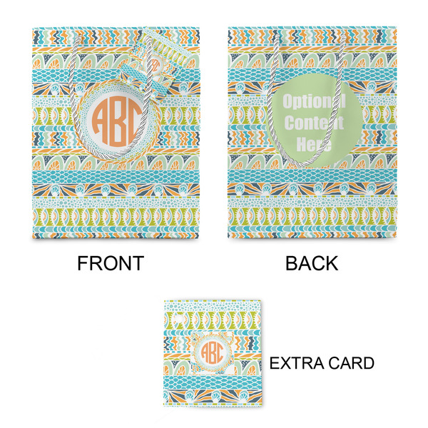 Teal Ribbons & Labels Small Gift Bag - Approval