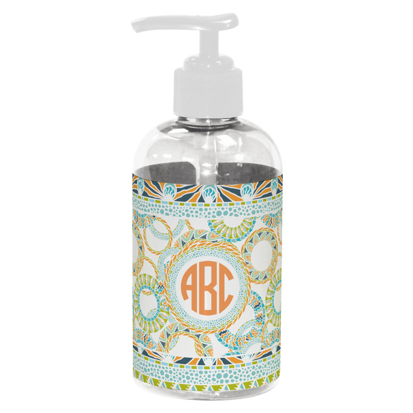 Teal Ribbons & Labels Small Liquid Dispenser (8 oz) - White