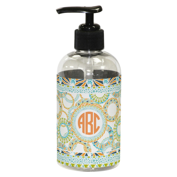 Teal Ribbons & Labels Small Soap/Lotion Bottle