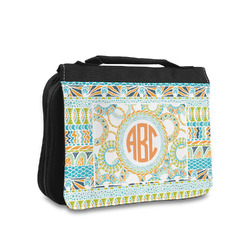Teal Ribbons & Labels Toiletry Bag - Small (Personalized)