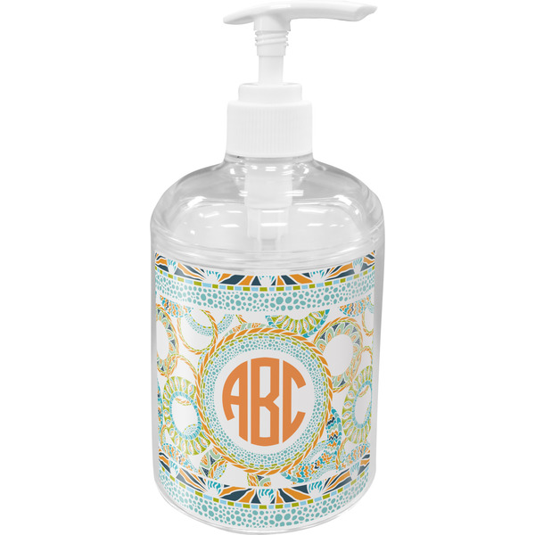 Teal Ribbons & Labels Soap / Lotion Dispenser (Personalized)