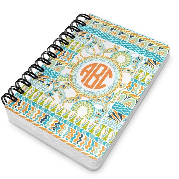 Teal Ribbons & Labels Spiral Journal 5 x 7 - Main