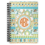 Teal Ribbons & Labels Spiral Notebook (Personalized)