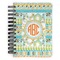 Teal Ribbons & Labels Spiral Notebook - 5x7 w/ Monogram