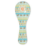 Teal Ribbons & Labels Ceramic Spoon Rest (Personalized)