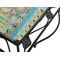 Teal Ribbons & Labels Square Trivet - Detail