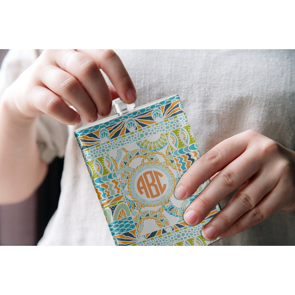 Teal Ribbons & Labels Stainless Steel Flask - LIFESTYLE 1