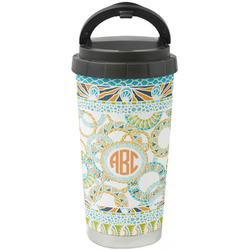 Teal Ribbons & Labels Stainless Steel Coffee Tumbler (Personalized)