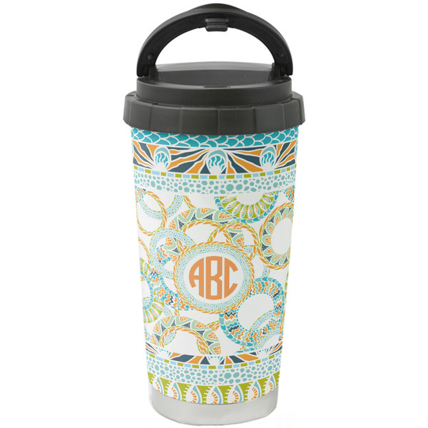 Custom Teal Ribbons & Labels Stainless Steel Coffee Tumbler (Personalized)