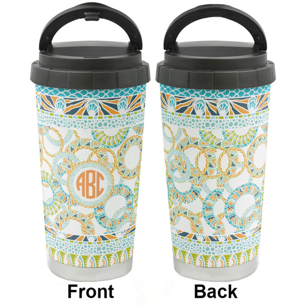 Teal Ribbons & Labels Stainless Steel Travel Cup - Apvl