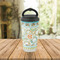 Teal Ribbons & Labels Stainless Steel Travel Cup Lifestyle