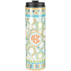 Teal Ribbons & Labels Stainless Steel Skinny Tumbler - 20 oz (Personalized)