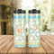 Teal Ribbons & Labels Stainless Steel Tumbler - Lifestyle