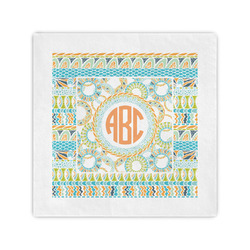 Teal Ribbons & Labels Cocktail Napkins (Personalized)