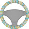 Teal Ribbons & Labels Steering Wheel Cover