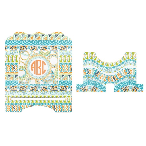 Teal Ribbons & Labels Stylized Tablet Stand - Apvl