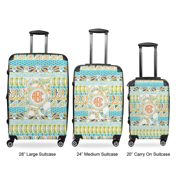 Teal Ribbons & Labels Suitcase Set 1 - APPROVAL