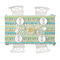 Teal Ribbons & Labels Tablecloths (58"x102") - TOP VIEW